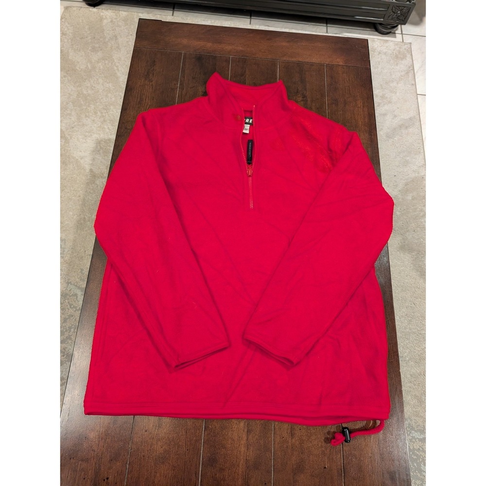 Express Full Zip Soft Fleece Mock Neck Jacket Womens Size Red Fast Ship S